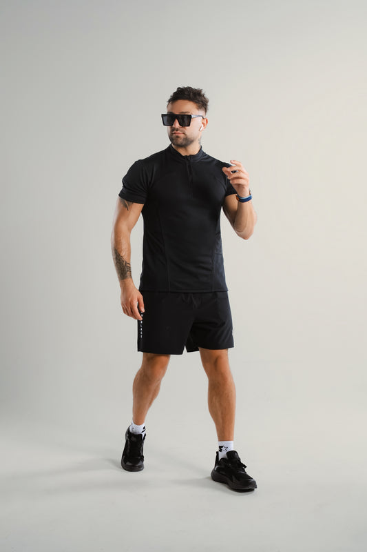 gym wear zipper + short