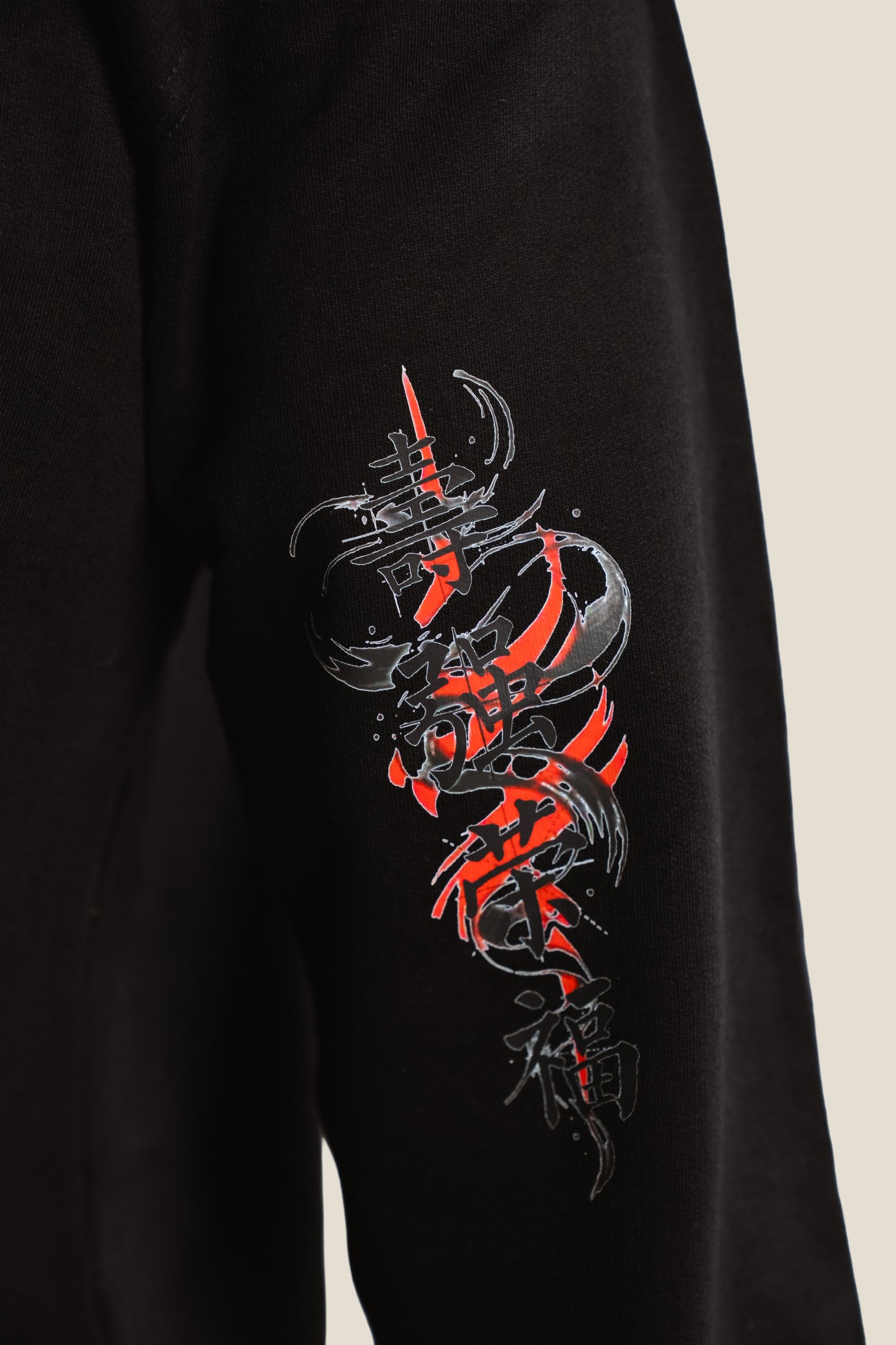 Japanese Style Man In Black Hoodie